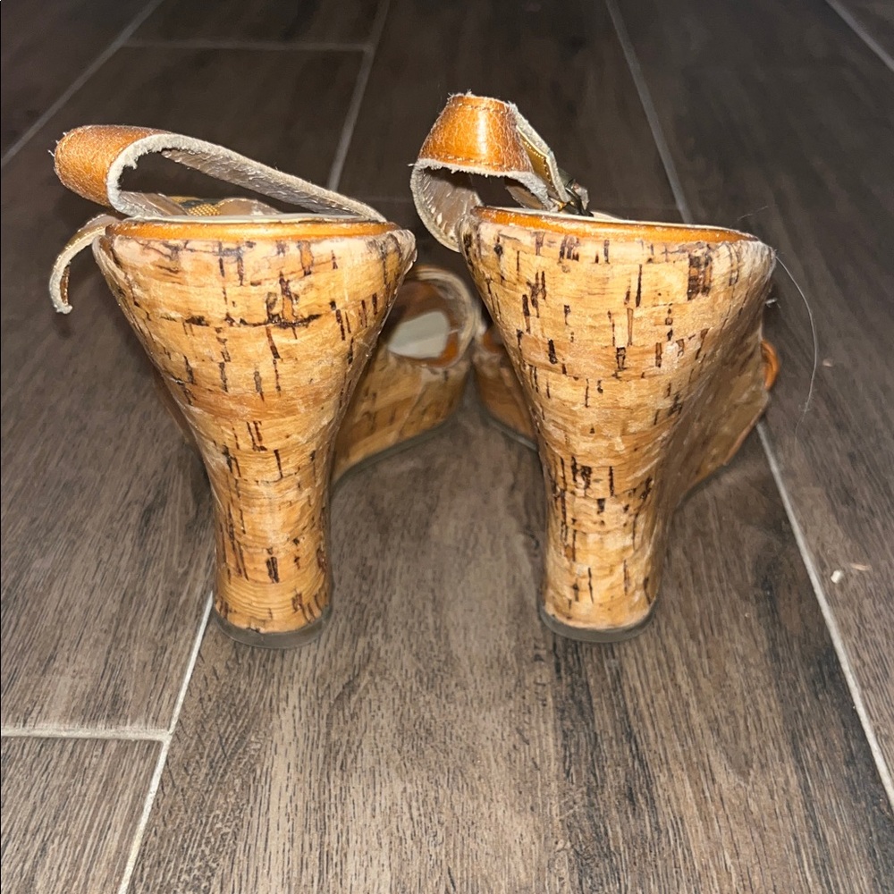 Bakers Brown Wedge Sandals - Picture 2 of 8